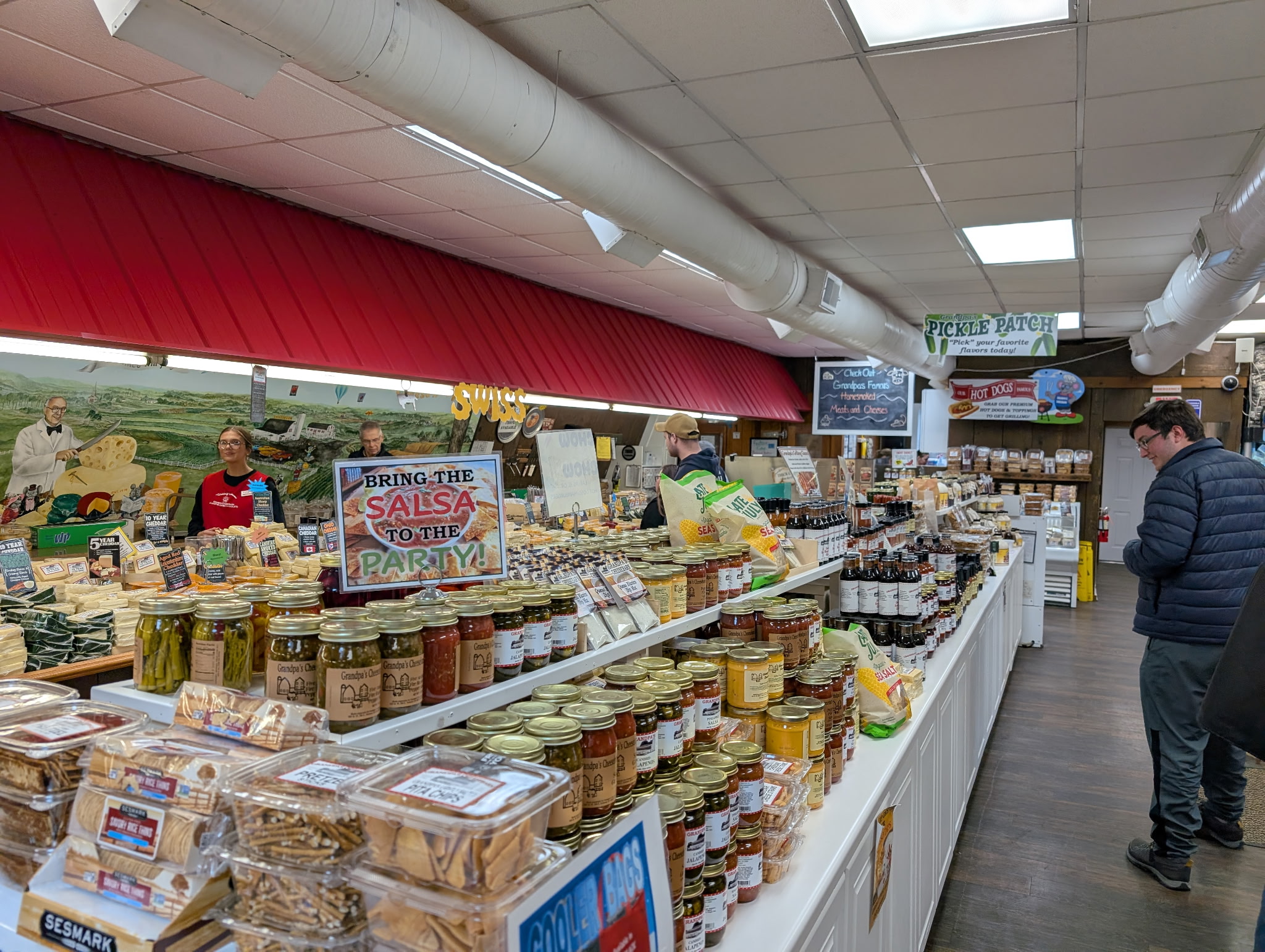Cheese sales floor